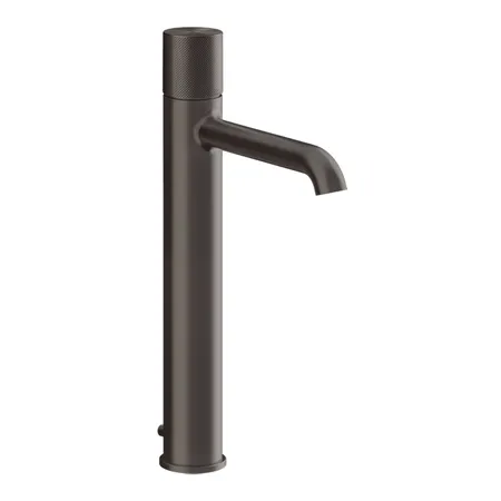 Gessi Habito Diamantato Смеситель для раковины, высокий, 1 отв, с донным клапаном, цвет: Black Metal Brushed PVD