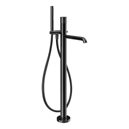 Gessi Habito Intreccio Смеситель для ванны, напольный, с ручным душем, цвет: Black Metal PVD