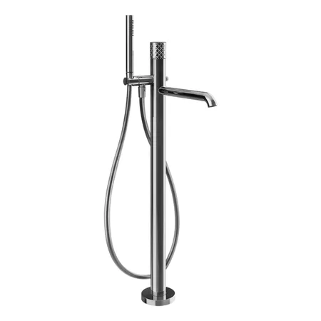 Gessi Habito Intreccio Смеситель для ванны, напольный, с ручным душем, цвет: хром
