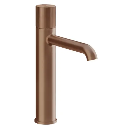 Gessi Habito Rigato Смеситель для раковины, 1 отв, без донного клапана, цвет: Copper Brushed PVD