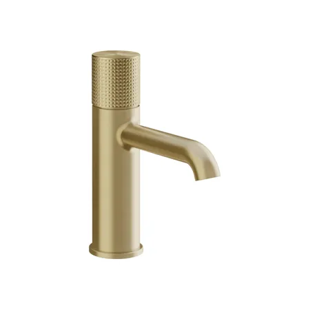 Gessi Habito Смеситель для раковины, 1 отв, с донным клапаном, цвет: Brass Brushed PVD