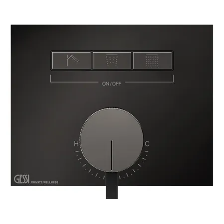 Gessi Hi-Fi Смеситель для душа, с включением до 3 источников одновременно, внешняя часть, цвет: Black Metal PVD