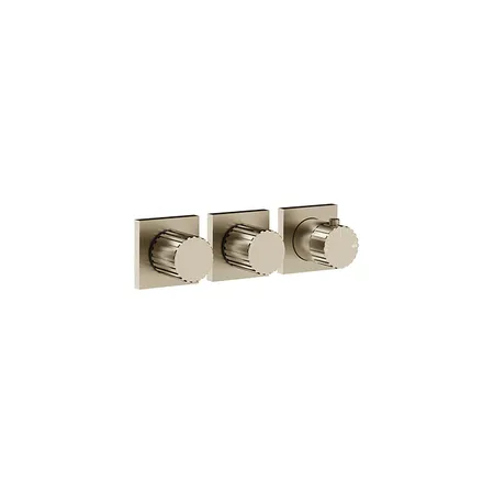 Gessi Incastri Смеситель для душа, настенный, термостатический, на 2 потока, цвет: Finox Brushed Nickel