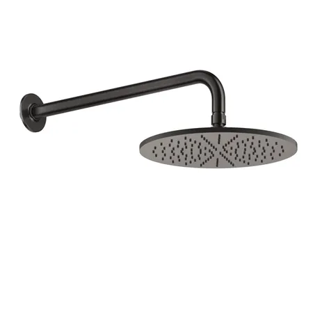 GESSI Inciso Душевая головка настенная, шарнирная на 1/2”, цвет: brushed black metal pvd