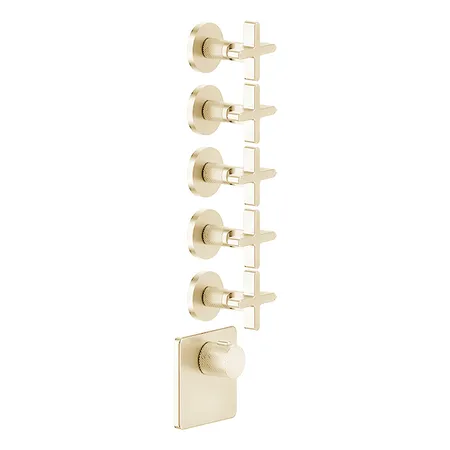Gessi Inciso Смеситель для душа, термостатический, встраиваемый, резьба 3/4", внешняя часть, цвет: золото