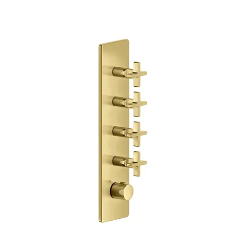 Gessi Inciso Смеситель для душа, термостатический, встраиваемый, резьба 3/4", внешняя часть, цвет: золото