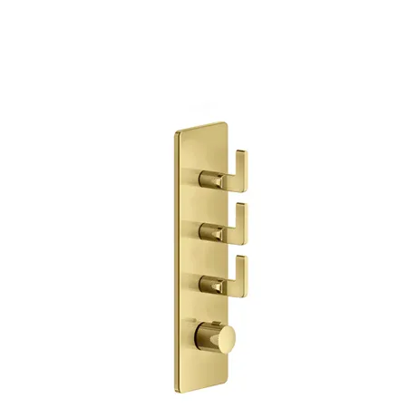 Gessi Inciso Смеситель для душа, встраиваемый, термостатический, резьба 3/4", внешняя часть, цвет: золото