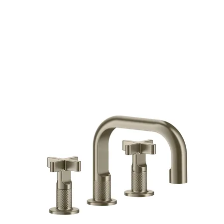 Gessi Inciso Смеситель для раковины на 3 отверстия без донного клапана, излив, цвет: finox