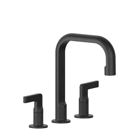 Gessi Inciso- Смеситель для раковины на 3 отверстия, соединительные шланги на 3/8”, без донного клапана, цвет: black XL