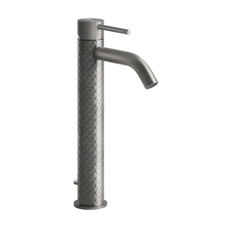 Gessi Intreccio Смеситель однорычажный высокий с донным клапаном, цвет: шлифованная сталь