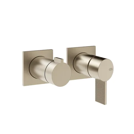 Gessi Inverso Diamantato Внешняя часть настенного смесителя для душа на 2 выхода, цвет: Finox Brushed Nickel