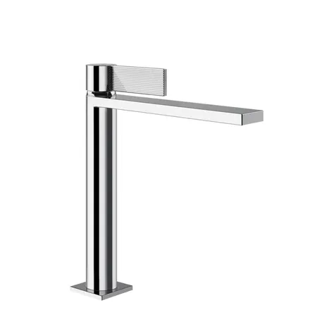 Gessi Inverso Rigato Смеситель для раковины, 1 отв, с донным клапаном "Stop&Go", цвет: хром