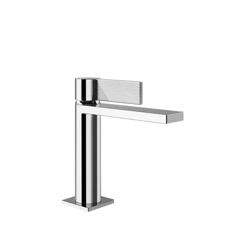 Gessi Inverso Rigato Смеситель для раковины, 1 отв, с донным клапаном "Stop&Go", цвет: хром