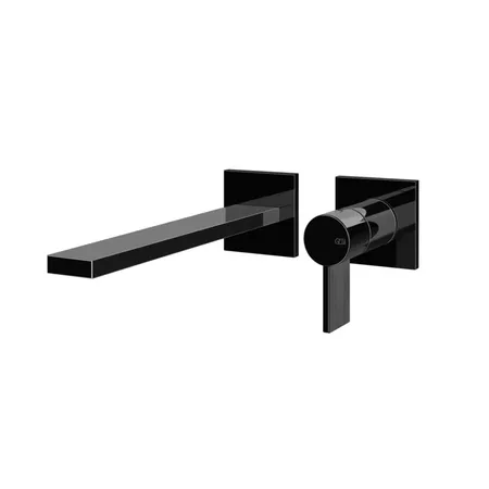 Gessi Inverso Rigato Внешняя часть настенного смесителя для раковины, цвет: Black Metal PVD