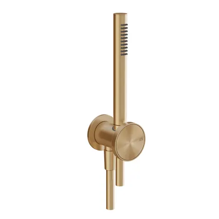 Gessi Origini Душевой комплект: вывод воды, держатель, шланга, лейка, цвет: Warm Bronze Br
