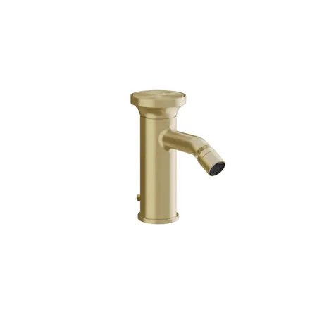GESSI Origini Смеситель для биде, на 1 отв, с донным клапаном, в компл с отделочн вкладкой, цвет: Brushed Brass PVD
