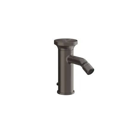 GESSI Origini Смеситель для биде, на 1 отв, с донным клапаном, в компл с отделочн вкладкой, цвет: Black Metal Brushed PVD