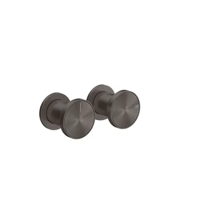 Gessi Origini Смеситель для душа, встраиваемый на 2 позиции,с вставкой, цвет: Black Metal Brushed PVD