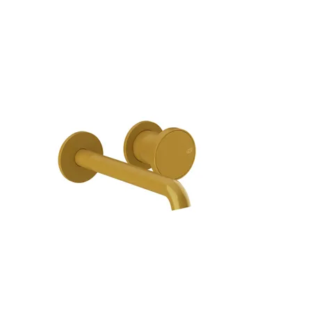 Gessi Origini Смеситель для раковины встраиваемый с изливом, цвет: Glossy Ocra