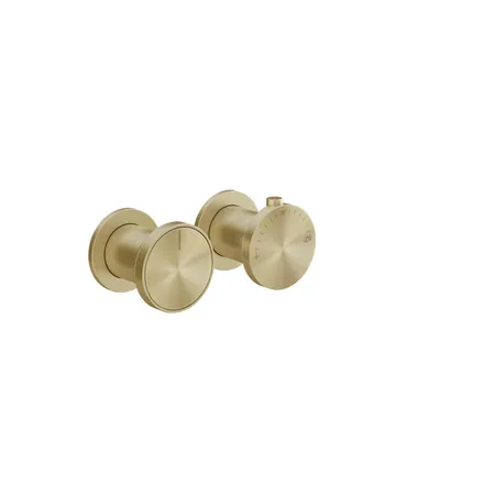 Gessi Origini Смеситель для ванны, встраиваемый, термостатический, цвет: Brushed Brass PVD"