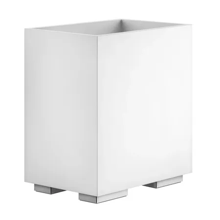 Gessi Rettangolo Корзина для мусора, напольная, цвет: хром/белый