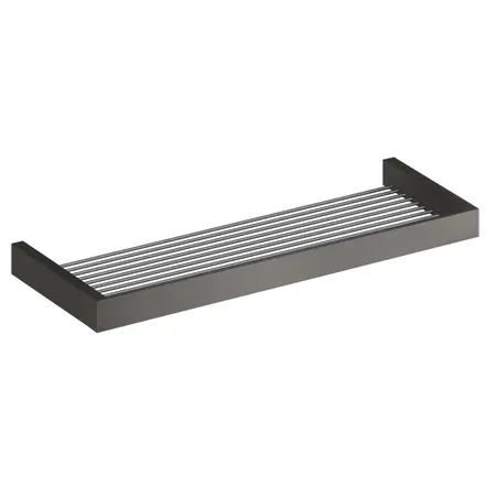 Gessi Rettangolo Полочка широкая, цвет: шлифованный черный металлик