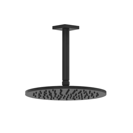 Gessi Rilievo Потолочная душевая головка шарнирная на 1/2", цвет: nero XL