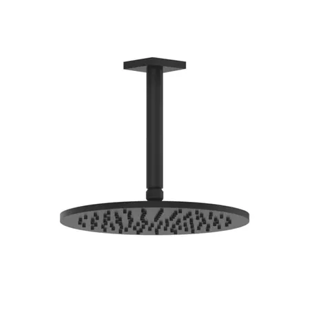 Gessi Rilievo Потолочная душевая головка шарнирная на 1/2", длина изгот. под заказ, цвет: nero XL