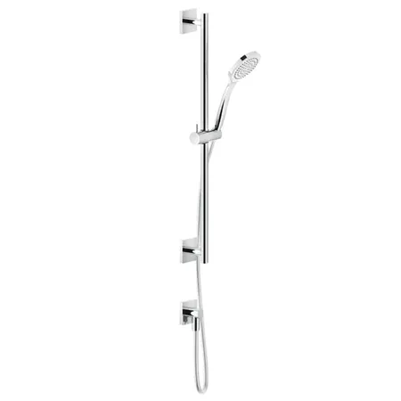 Gessi Rilievo Штанга в комплекте с душевой лейкой, шланг 1,50 м, вывод воды из стены, цвет: хром