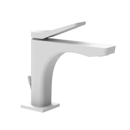 GESSI Rilievo Смеситель для раковины на 1 отв. с донным клапаном, излив, цвет: bianco CN