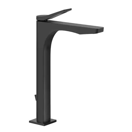 Gessi Rilievo Смеситель для раковины на 1 отв. с донным клапаном, излив, цвет: black XL