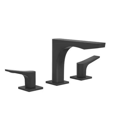 Gessi Rilievo Смеситель для раковины на 3 отв. без донного клапана, излив, цвет: black XL