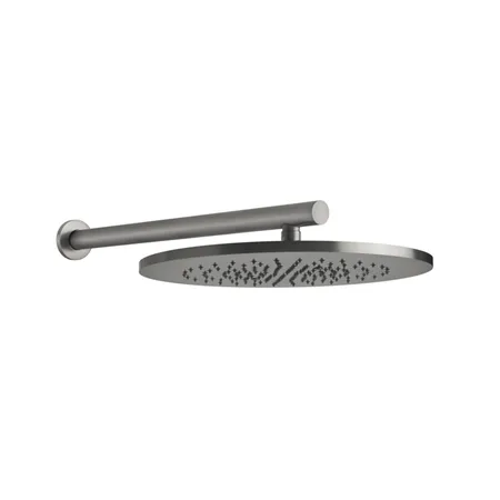 Gessi Shower316 Душевая головка шарнирная для настенногокрепления на 1/2" с защитой от известкового налёта, цвет: шлифованная сталь
