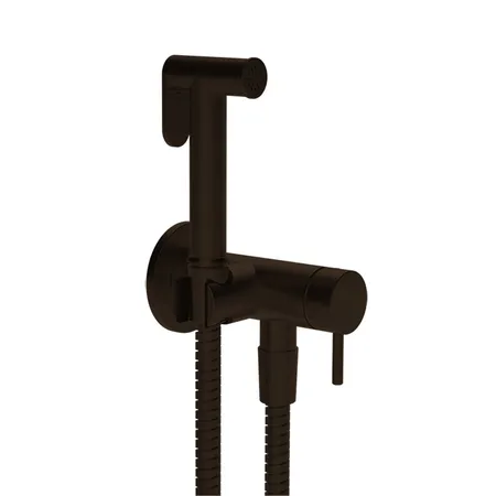 Gessi Cono GESSI TOTAL LOOK Гигиенический душ с наст. держ. со смесителем,с подводом воды и шлангом, цвет: Dark Bronze