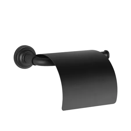 Gessi Venti20 Держатель туалетной бумаги, с крышкой, цвет: черный матовый
