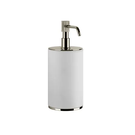 Gessi Venti20 Дозатор для жидкого мыла настольный, цвет: белый, фурнитура Nickel PVD