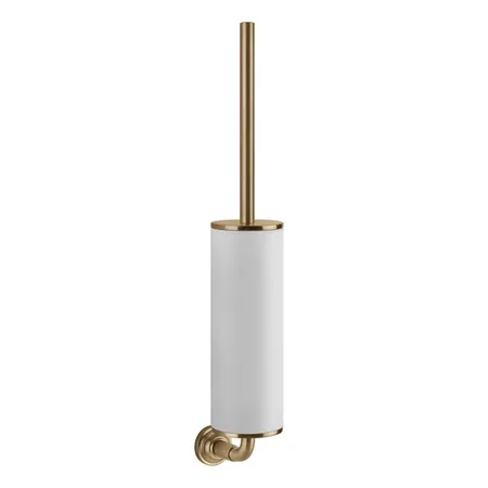 Gessi Venti20 Ершик для унитаза подвесной, цвет: белый, фурнитура Warm Bronze Br. PVD