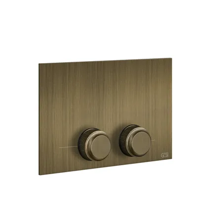Gessi Venti20 Клавиша смыва для унитаза двойная, для инсталляций TECE, цвет: Antique Brass
