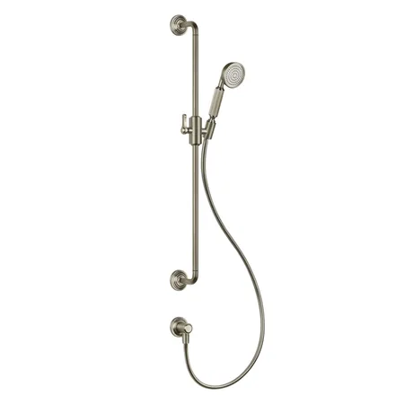 Gessi Venti20 Штанга для душа, с ручным душем, шлангом и подводом воды, цвет: Finox Brushed Nickel