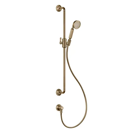 Gessi Venti20 Штанга для душа, с ручным душем, шлангом и подводом воды, цвет: Warm Bronze Br. PVD
