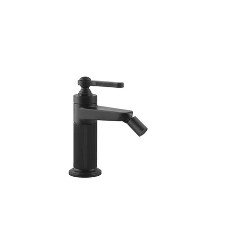 Gessi Venti20 Смеситель для биде на 1 отверстие, однорычажный, в комплекте с донным клапаном, цвет: черный матовый