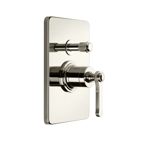 Gessi Venti20 Смеситель для душа, встраиваемый, с переключателем на 2 положения, внешняя часть, цвет: Nickel PVD