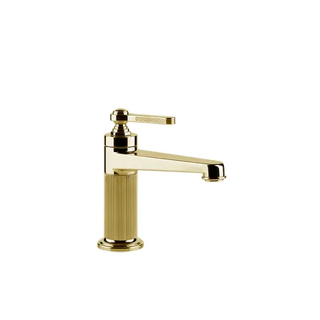 Gessi Venti20 Смеситель для раковины на 1 отв, в комплекте с донным клапаном, цвет: Gold PVD