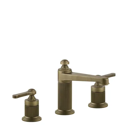 Gessi Venti20 Смеситель для раковины, на 3 отв, высота излива, цвет: Antique Brass