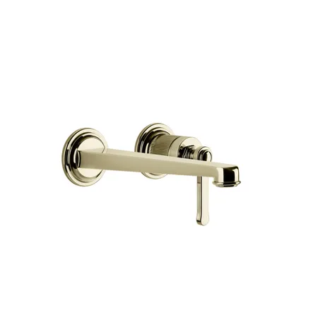 Gessi Venti20 Смеситель для раковины настенный, встраиваемый, однорычажный, излив, внешняя часть, цвет: Brass PVD