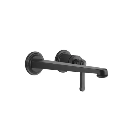 Gessi Venti20 Смеситель для раковины настенный, встраиваемый, однорычажный, излив, внешняя часть, цвет: черный матовый