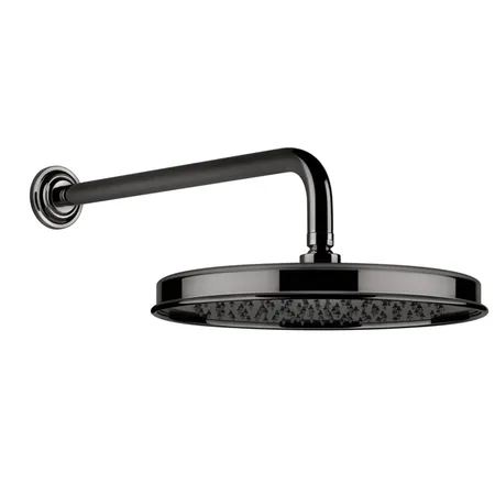 Gessi Venti20 Верхний душ, с настенным держателем, цвет: Black Metal PVD