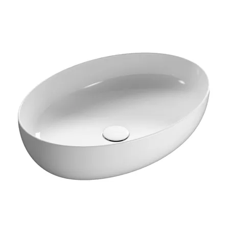 Globo Oval Раковина накладная, цвет: белый глянцевый
