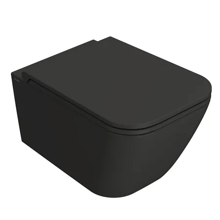 Globo Stone Унитаз подвесной, безободковый, с системой скрытого крепежа, цвет: Smoke