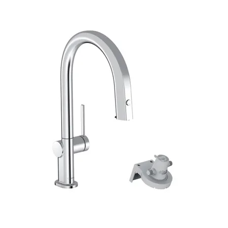 Hansgrohe Aqittura Смеситель для кухни, 1 отв, с вытяжным изливом 1jet и функцией фильтрации, цвет: хром